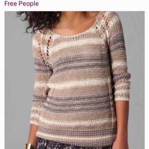 Free People desert moon open knit sweater